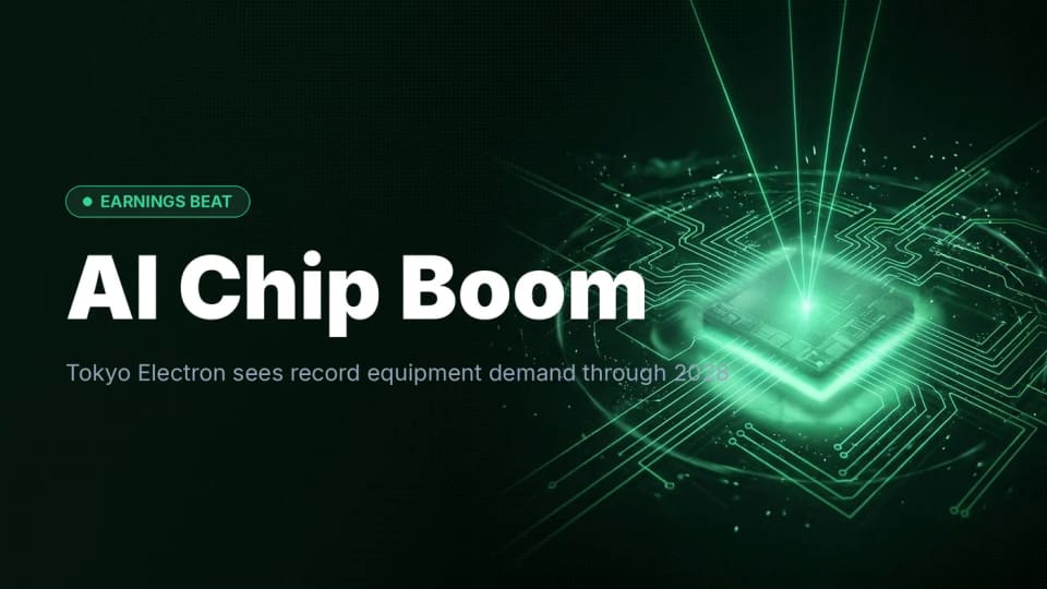 Publisher graphic reading AI Chip Boom above a stylized green processor.