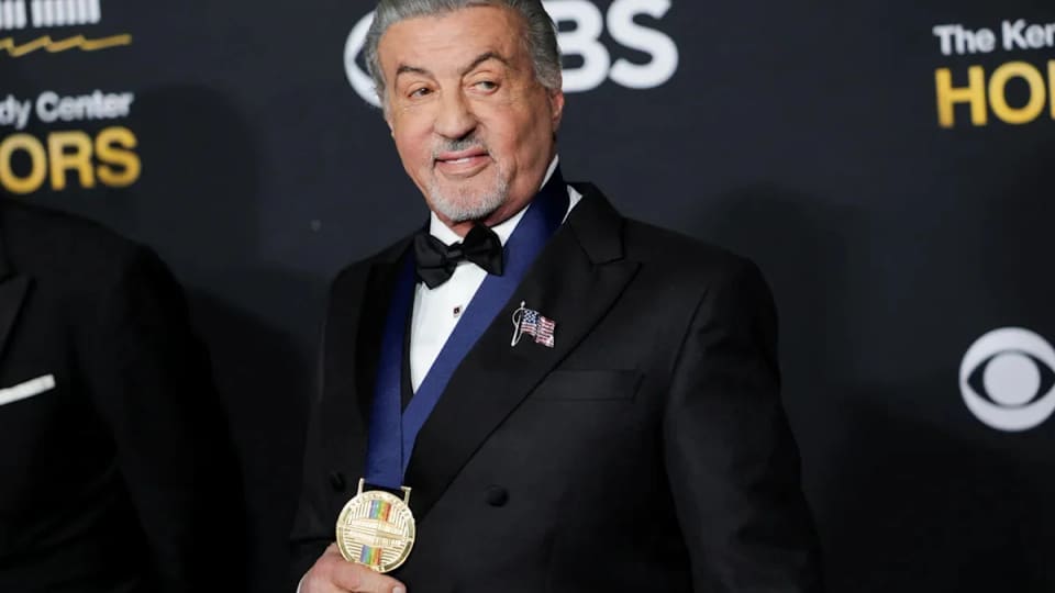 Sylvester Stallone on the red carpet at the 2025 Kennedy Center Honors.