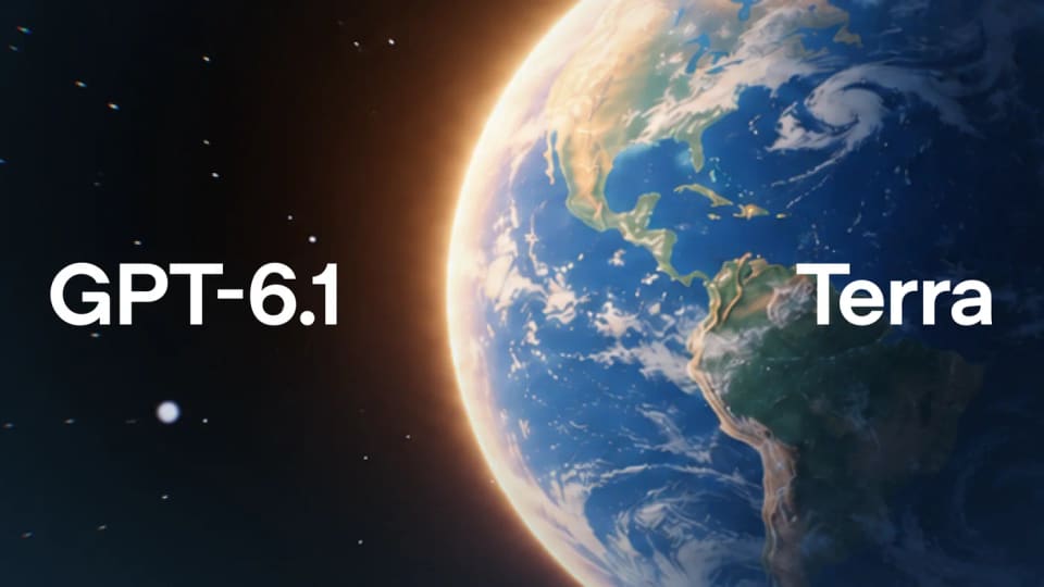 OpenAI GPT-6.1 Terra cover graphic showing Earth from space.