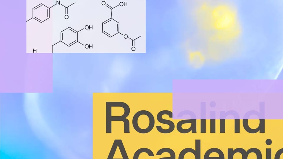 Rosalind Academic Plan cover with molecular diagrams and blue and purple graphics.