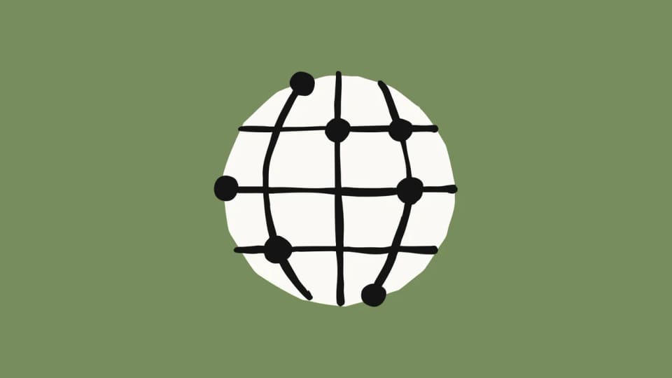 Illustrated globe from Anthropic’s Singapore office announcement