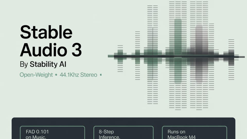 Stability AI Releases Stable Audio 3: A Family of Fast Latent Diffusion Models for Audio Generation and Editing