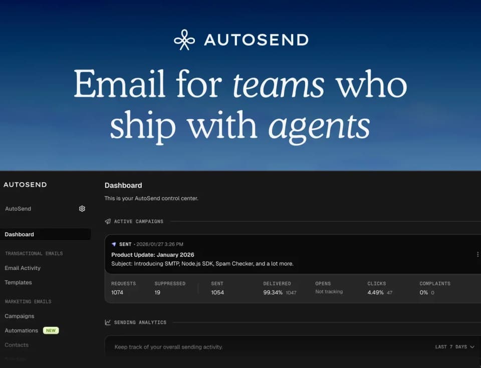 AutoSend: Send better emails.