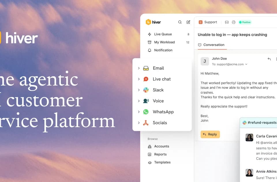 Hiver: AI-powered customer service platform
