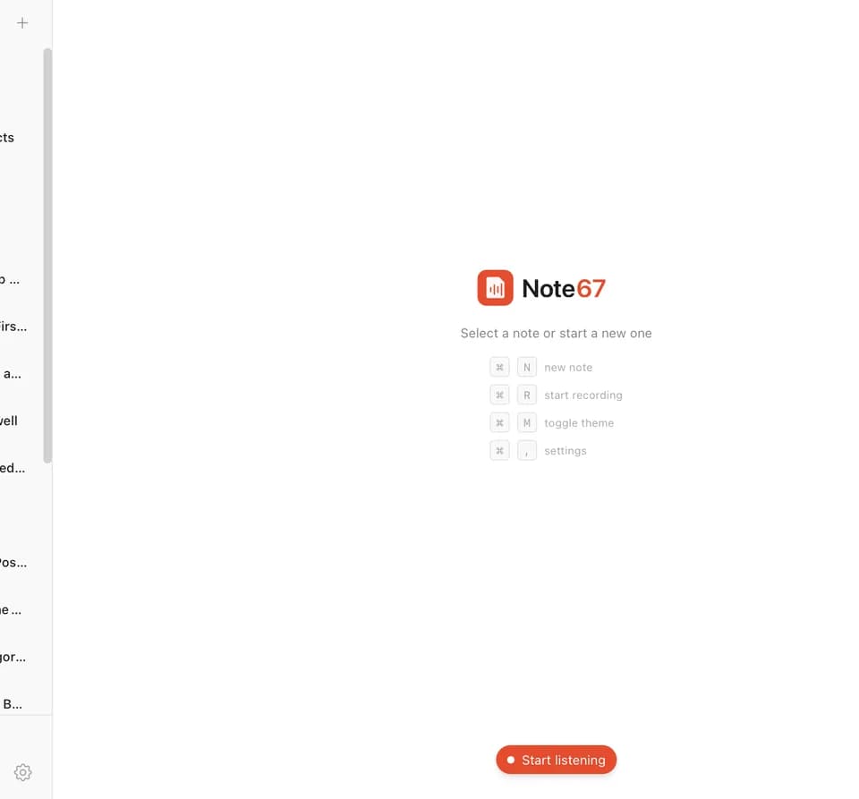 Note67 — Private Meeting Notes Assistant