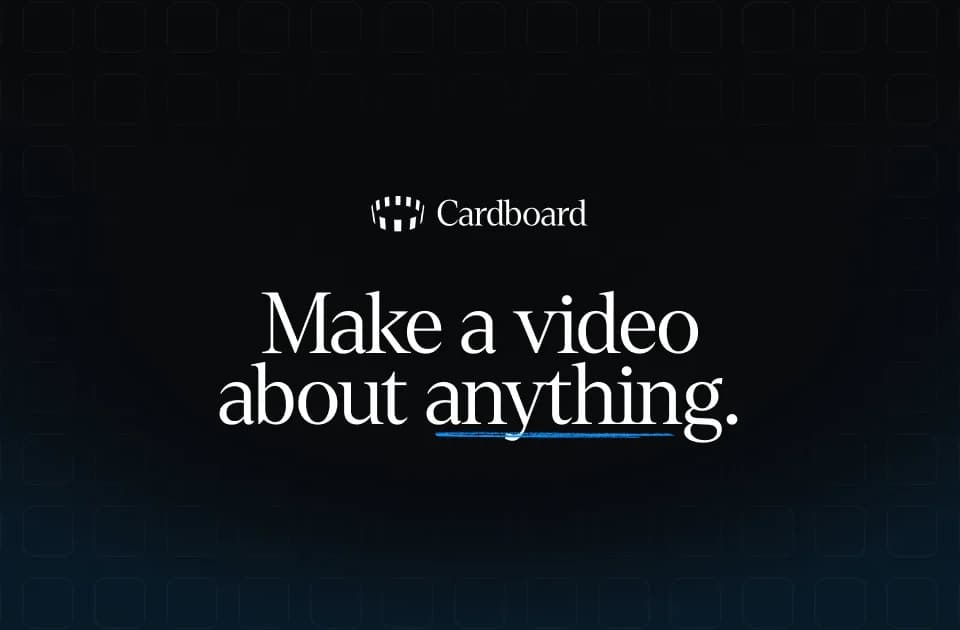 Cardboard combines generated media with an editable video timeline