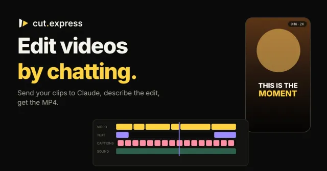 Cut Express: edit footage through an AI chat and render a versioned MP4