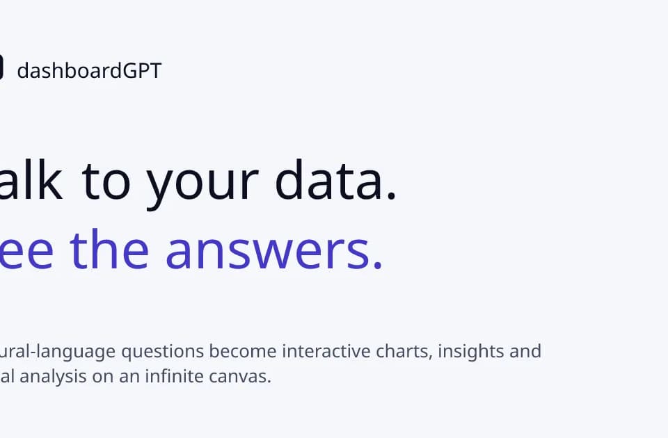 DashboardGPT: conversational analysis on a shared canvas