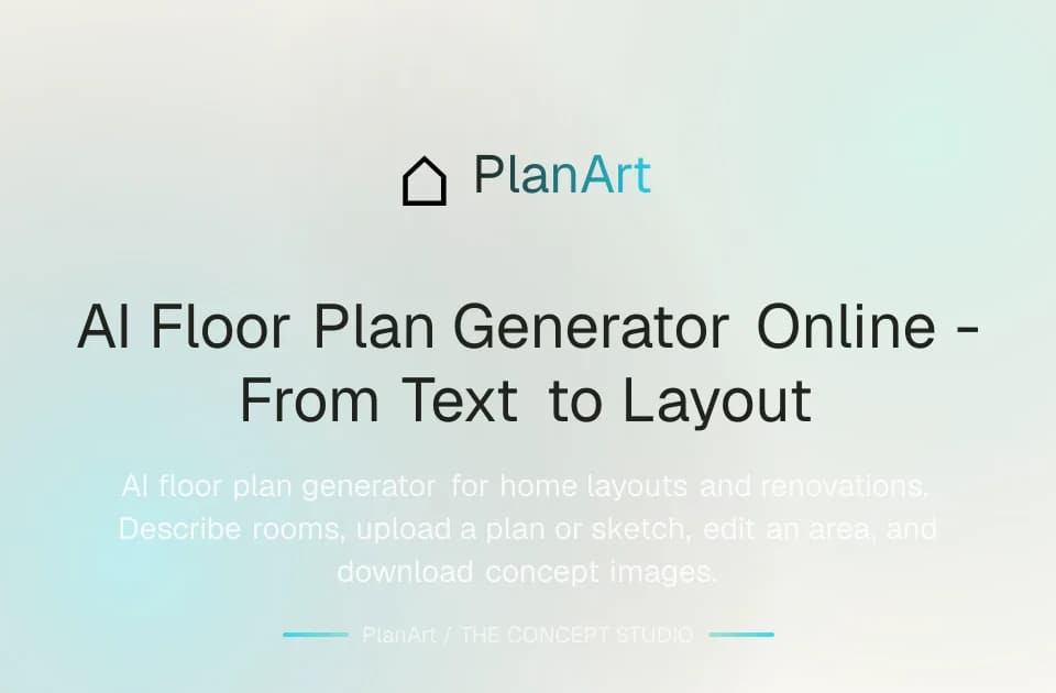 PlanArt: AI floor-plan concepts