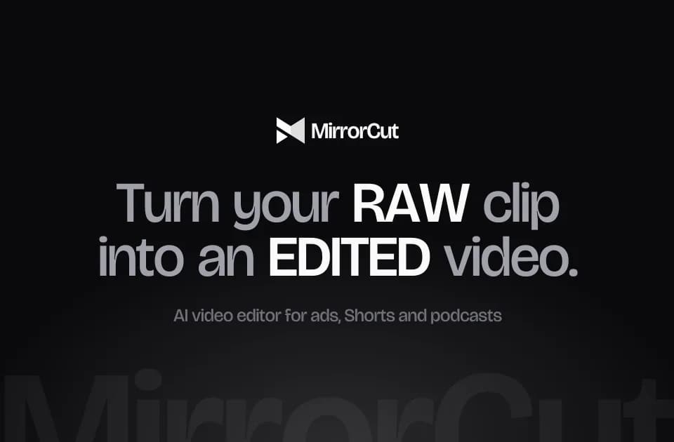 MirrorCut makes a reviewable first edit from your own recordings