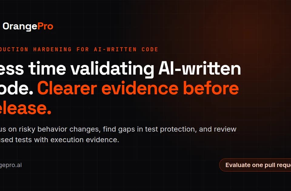 OrangePro turns test gaps into reviewable patches and execution evidence