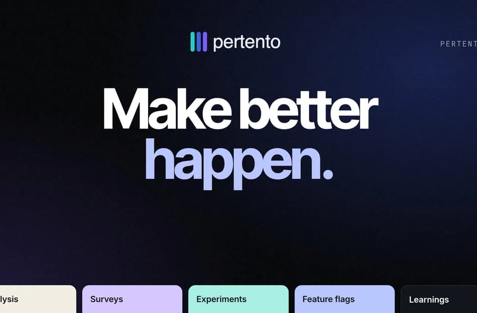 Pertento connects website experiments, visitor feedback and reusable learnings