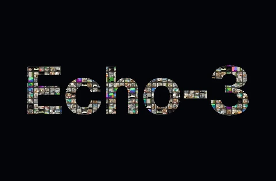 Echo-3 reconstructs real spaces from an iPhone capture