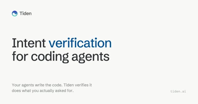 Tiden: connect coding-agent changes to versioned requirements and test evidence