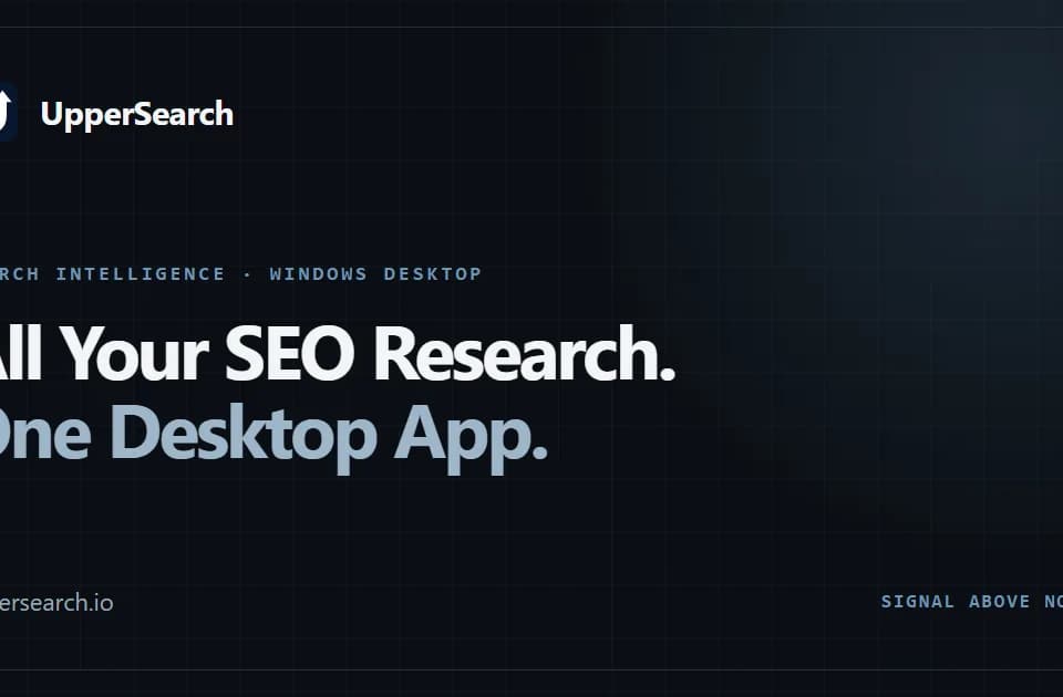 UpperSearch: a Windows SEO workspace using your own data accounts