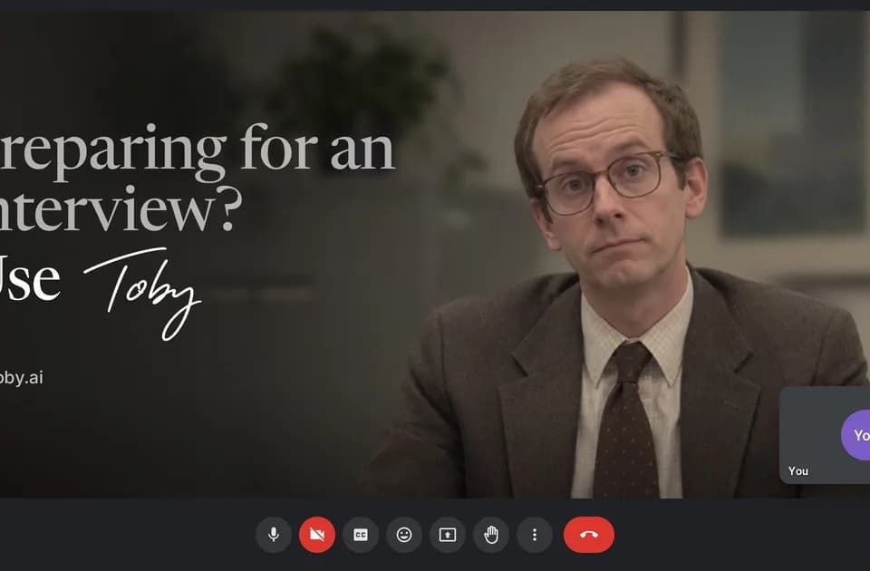 Toby: practise a job interview and review feedback on each answer