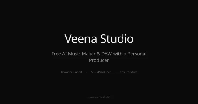 Veena: a browser music studio with an AI co-producer and editable tracks
