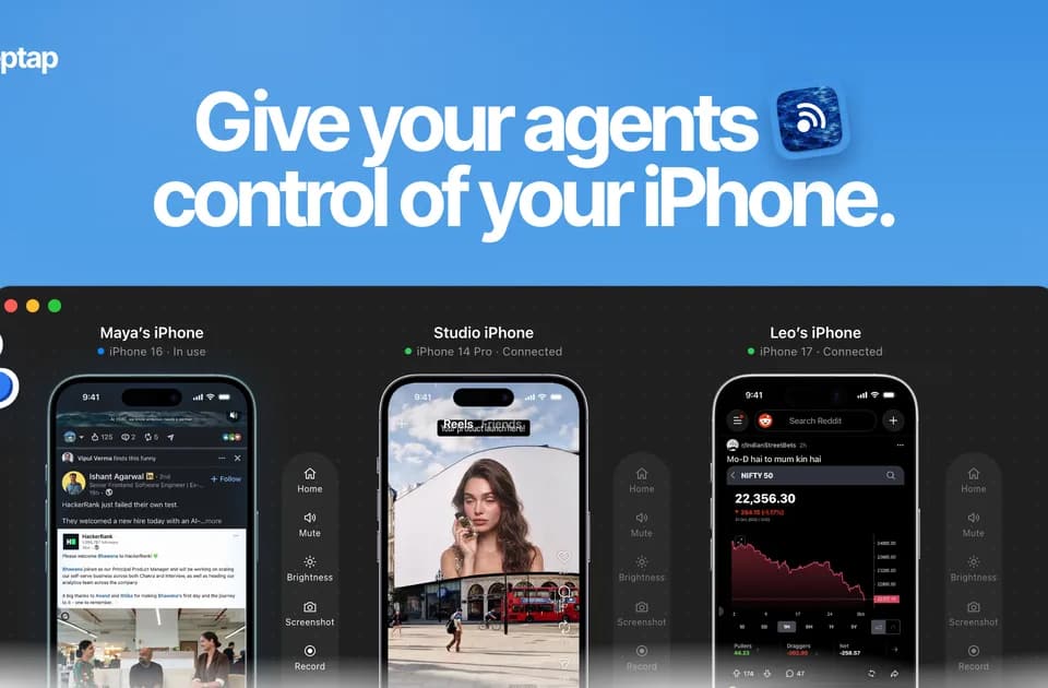 Zeptap: connect an AI agent to a physical iPhone through your Mac