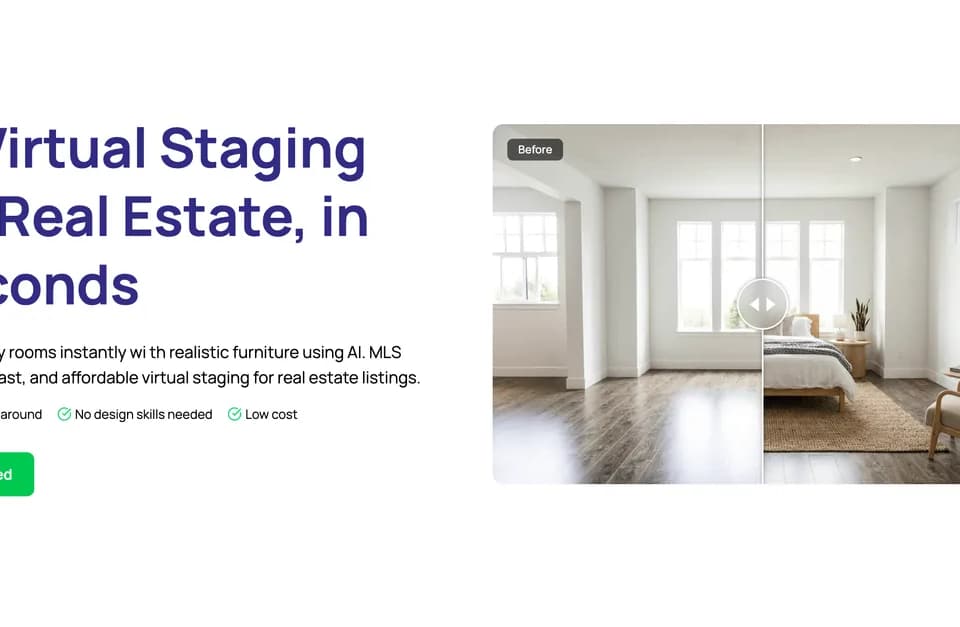 AI Virtual Staging with one click