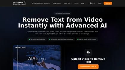 Remove text from video