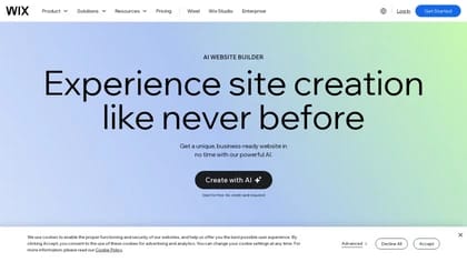 WIX AI website builder